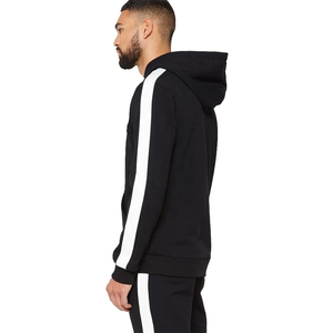 Conjunto de ropa deportiva ajustada para hombre con logotipo personalizado OEM, gran oferta, chándales a rayas grises de talla grande XL, ropa deportiva informal de invierno a prueba de viento - Product Image 2