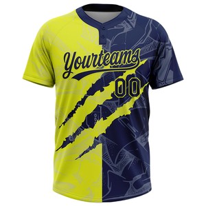 Camiseta de Softbol de Manga Corta con Cuello Redondo y Dos Botones, 100% Poliéster, Impresión Digital, Transpirable, con Logotipo Personalizado - Product Image 1