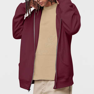 Low Moq High Quality Full Face Zipper Hoodie Hombres Ropa Wear Full Face Zipper Hoodie - Product Image 3