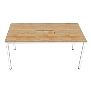 Mesa de Reuniones Modular Minimalista Moderna para Oficina OMA HBOM006, 160x80x75cm, 6 Plazas, Madera Natural - Product Image 2