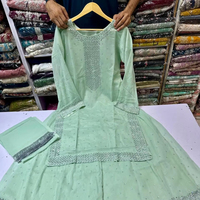Pakistanais Readymade Ethnique Indien Porter Tenue pour Femmes Sharara Ensemble avec Dupata Indien Georgette Tissu Broderie Travail Anarkali