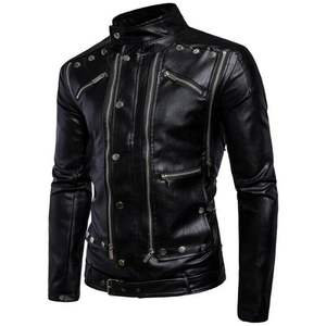 Chaqueta de Cuero para Hombre Estilo Urbano Personalizada Nueva, Hecha en Pakistán, Impermeable y Cortavientos, Chaqueta de Motociclista - Product Image 1