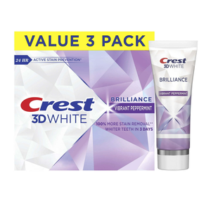 ยาสีฟันเปปเปอร์มินท์เพื่อฟันขาวสว่างสดใสรุ่น Crest 3dwhite 4.6ออนซ์แพ็ค3หลอด - Product Image 3