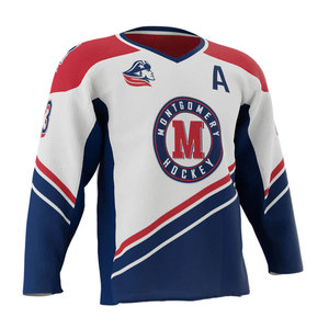 Maillot de hockey à col en V durable, idéal pour les matchs de ligue et les séances de hockey sur glace intenses, maillot de hockey sur glace personnalisé pour équipe - Product Image 1