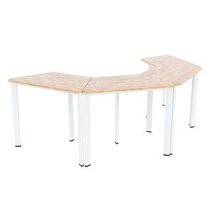 Meubles de bureau modernes de style Lego en 4 pièces MDS001 avec pieds ovales en fer et plateau de table - Product Image 3