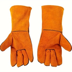 Guantes de soldadura al por mayor, guantes de soldadura largos resistentes al fuego, al calor y al fuego, para chimenea, estufa, horno, parrilla, barbacoa, soldadura - Product Image 6