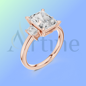 Bague solitaire en or 18 carats avec grosse pierre - Product Image 1