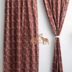 Rideaux traditionnels indiens en coton fleuri, imprimés à la main, pour la maison, la chambre et le salon - Product Image 5