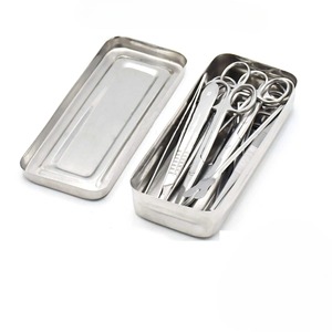 Juego de instrumentos de cirugía menor básica de 13 piezas, herramientas quirúrgicas de acero inoxidable en caja de acero aprobada por CE ISO, fuente de alimentación manual - Product Image 5