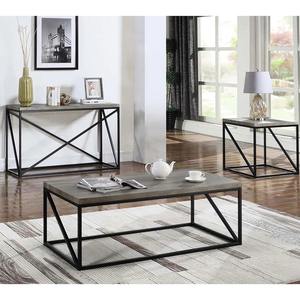 Table basse moderne, durable et écologique en métal et bois avec fonction fixe pour le mobilier de salon à la maison et à l'hôtel - Product Image 2