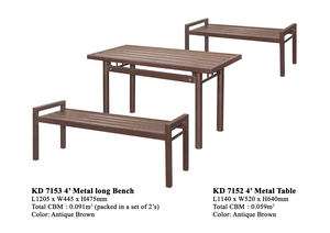 Mesa de Centro de Hierro para Exteriores de Estilo Moderno Domica KD-7151 de Malasia, con Acabado Antiguo Ajustable para Sala de Estar, Directo de Fábrica - Product Image 2