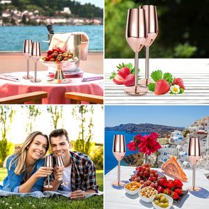 Copas de champán de acero inoxidable de alta calidad, copas de vino de champán para fiesta de boda y aniversario sin BPA - Product Image 6