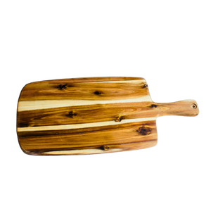 Tabla de cortar de madera de acacia con mango, tabla de charcutería de madera para pan, carne, frutas, queso y tallado de bloques de carnicero - Product Image 1