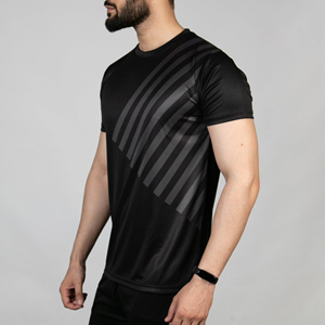 เสื้อยืดผู้ชายทรงสลิมฟิตคอกลมระบายอากาศได้ดีแห้งเร็ว - Product Image 2