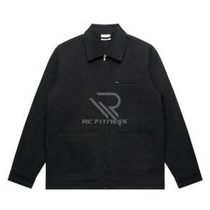 Chaqueta de mezclilla acolchada para hombre con logo personalizado, estilo urbano, vintage, con cremallera, encanto retro, transpirable, ecológica, antibacteriana, de secado rápido para invierno - Product Image 1