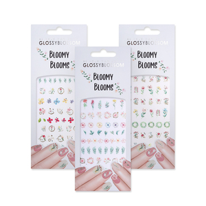 ShineB – autocollant de fleurs et décalcomanies avec feuille de couronne, Style de lame, plusieurs tailles, autocollant d'art d'ongle, design coréen oem odm - Product Image 1