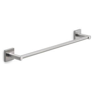 Porte-serviettes mural FUJI FJ2145 en argent brossé 38, design droit, fonction d'abrégement, 49,1x6,9x4,7cm, accessoires de salle de bain et toilettes - Product Image 1