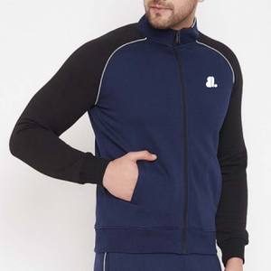 Conjunto de chándal con capucha y cremallera de bloque de color personalizado para hombre ropa de calle de invierno chándal transpirable cierre de cordón 2 en 1 impreso - Product Image 5