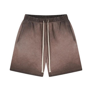 High Quality Casual Unisex Green <b>Shorts</b> 100% Cotton Wash <b>Shorts</b> Custom Black Sun Fade Casual Vintage Acid Wash <b>Shorts</b> for <b>Men</b> - Product Image 2