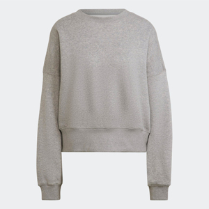 Sudadera holgada de cuello redondo acanalado, 70% algodón, 30% poliéster reciclado, lana, puños acanalados y dobladillo, color gris - Product Image 6