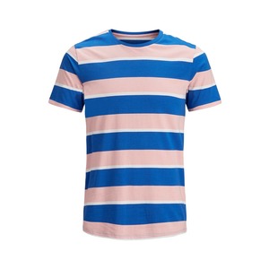 Nouveau style T-shirt décontracté de sport pour homme, col rond, manches courtes, imprimé personnalisé, 100 % coton respirant, anti-boulochage - Product Image 1