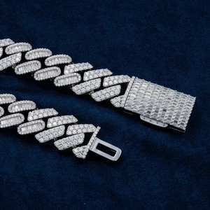 Collar de cadena de eslabones cubanos de acero inoxidable Chapado en plata de lujo para hombres joyería de Hip Hop de moda - Product Image 2