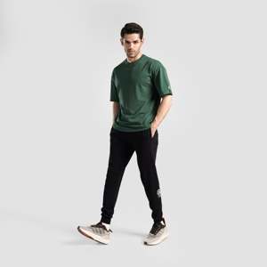 GA Crew <b>Trousers</b> High <b>Waist</b> <b>Elastic</b> Casual Fashionable Pants Zipper Decorations Colored XL Straight Lightweight Woven Black - Product Image 4