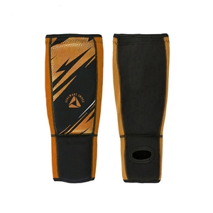 Protection des jambes pour l'entraînement, protège-tibias en cuir, taille adulte et junior, couleur personnalisée, logo personnalisé, confortable, respirant, élastique - Product Image 1