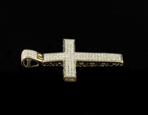 Eleva tu estilo espiritual S925 Plata Moissanite VVS Claridad Corte redondo Diamante Cruz Colgante para hombres Mujeres - Product Image 2