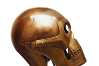 Support de casque médiéval viking personnalisé en fer marron, finition antique antirouille, pour costumes de spectacle grecs, style démoniaque ancien