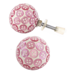 Bouton rose résine os corne laiton bois boutons et poignée de traction pour armoires de cuisine commodes chambres salons Villas hôtels - Product Image 2