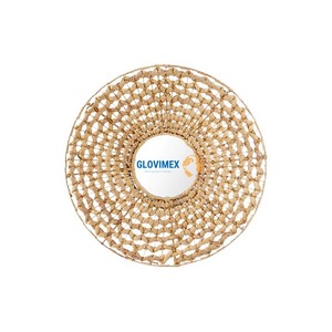 High Good Quality Water Hyacinth <b>Small</b> <b>Round</b> <b>Mirror</b> Bathroom <b>Mirror</b> Decor Durable Handwoven Dining Room Furniture - Product Image 1