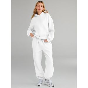 New Design 2025 Women <b>Hoodies</b> Tracksuits Set Custom Logo Training & Jogging Wear Hooded Jogger Set Jogging Plain Women Tracksuit - Product Image 1