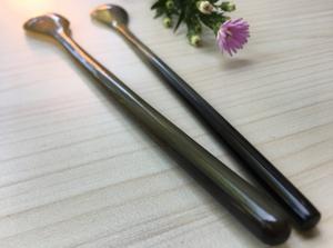 Cuchara de cuerno de búfalo de agua Natural ecológica hecha a mano, artesanía única India, cuchara decorativa para el hogar - Product Image 2