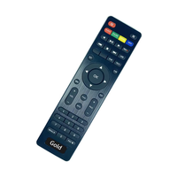 Control Remoto de Alta Calidad con Panel Dorado para Receptor de TV Satelital