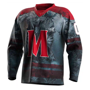 Maillots de hockey sur glace personnalisés pour les équipes avec un design personnalisé et des numéros Uniformes sublimés de qualité professionnelle pour les clubs américains - Product Image 1