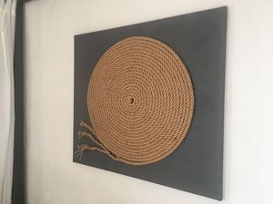 Art de boîte d'ombre géométrique en bois avec motifs de lignes diagonales tenture murale abstraite moderne salon Art géométrique en bois fait à la main - Product Image 3