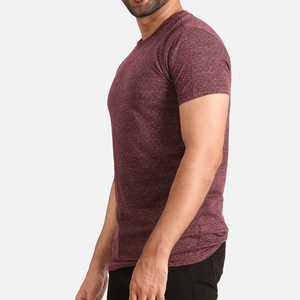 Nuevo estilo, camisetas con logotipo estampado personalizado para hombre, tela de algodón y poliéster de secado rápido, camisetas de manga corta con cuello redondo liso de 180 gramos - Product Image 2