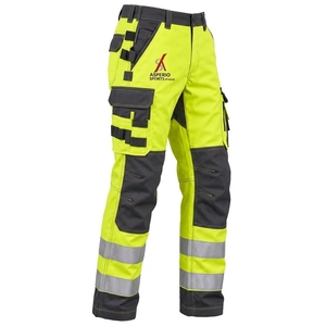 Pantalones de Seguridad Personalizados para Hombre, Pantalones de Trabajo Reflectantes, Tela de Poliéster Resistente, Alta Visibilidad, Ajuste Cómodo, Ropa de Trabajo - Product Image 3