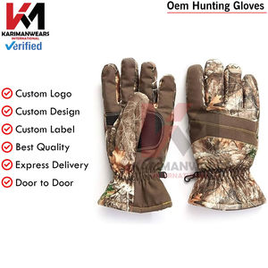 Premium Cold Weather Fleece <b>Hunting</b> <b>Gloves</b> Men Warm Durable Stretch Material Textured Palm Grip Control Harsh Conditions <b>Gloves</b> - Product Image 6