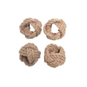 Anneaux de porte-serviettes naturels en corde pour la décoration de table à la maison - Product Image 1