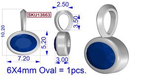 Améthyste Forme Ovale Avec Bail Lunette En Argent Sterling Pendentif Plaqué Or Pour Février Mois De Naissance - Product Image 6