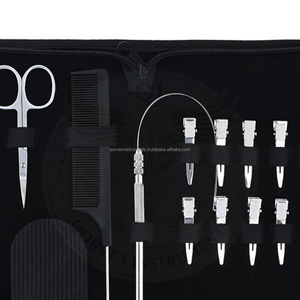 Hair Extension Tools Kit Micro links Pliers Pulling Hook Loop <b>Needle</b> <b>Bead</b> Set - Product Image 5