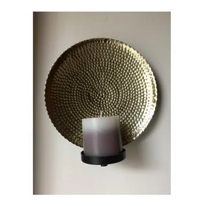 เชิงเทียนติดผนัง,เชิงเทียนโลหะสีเงินสีทองแบบแขวนผนังสำหรับตกแต่งบ้าน - Product Image 3