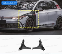 YICKU Kit Carrosserie en Fibre de Carbone Sec pour Golf 8 GTI Style TAKD : Lame Avant, Diffuseur Arrière, Canards, Jupes Latérales, Spoiler Noir