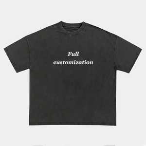 T-shirt pour homme 100% coton de haute qualité personnalisé style vintage lavé à la pierre 275 g/m² poids lourd excellent - Product Image 5