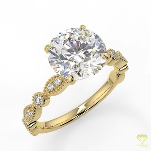 คุณภาพสูงตัดเบาะ Def VVS Moissanite แหวนหมั้นในทองคำขาวเป็นทางเลือกที่หรูหราไร้ที่ติสำหรับเจ้าสาวที่ทันสมัย - Product Image 4