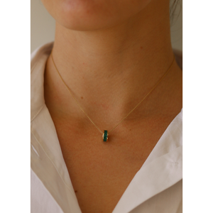 Milestone Baguette Birthstone <b>Charm</b> Emerald Religious Rose <b>Gold</b> <b>Gold</b> Heart Featuring Heart-Shaped Emerald Cut Pearl Made India - Product Image 4