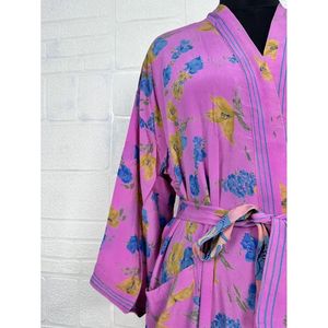 Kimono Vintage de Crepé de Seda, Ligero y Lujoso, Bata Suave y Cómoda, Regalo Perfecto para Mujer, para Usar por la Noche, Tejido para Primavera - Product Image 3
