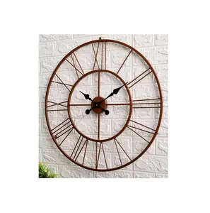 크리 에이 티브 벽 시계 홈 장식 금속 3d 럭셔리 현대 중국 벽 아트 시계 원형 디자인 조각
